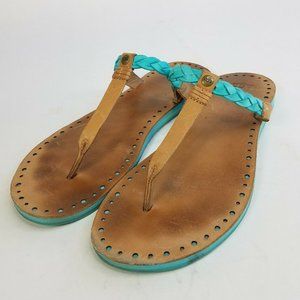 Ugg Bria Flip Flops Braided Straps Leather size 11